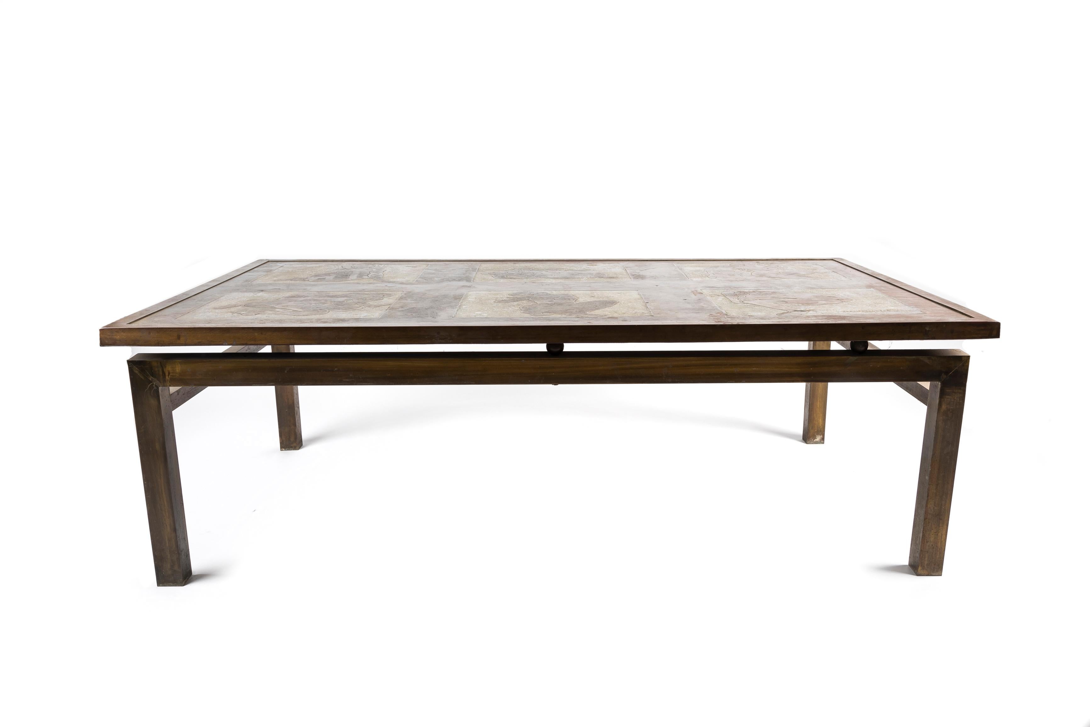 Mid-Century Modern Rare table basse érotique Philip & Kelvin LaVerne  en vente