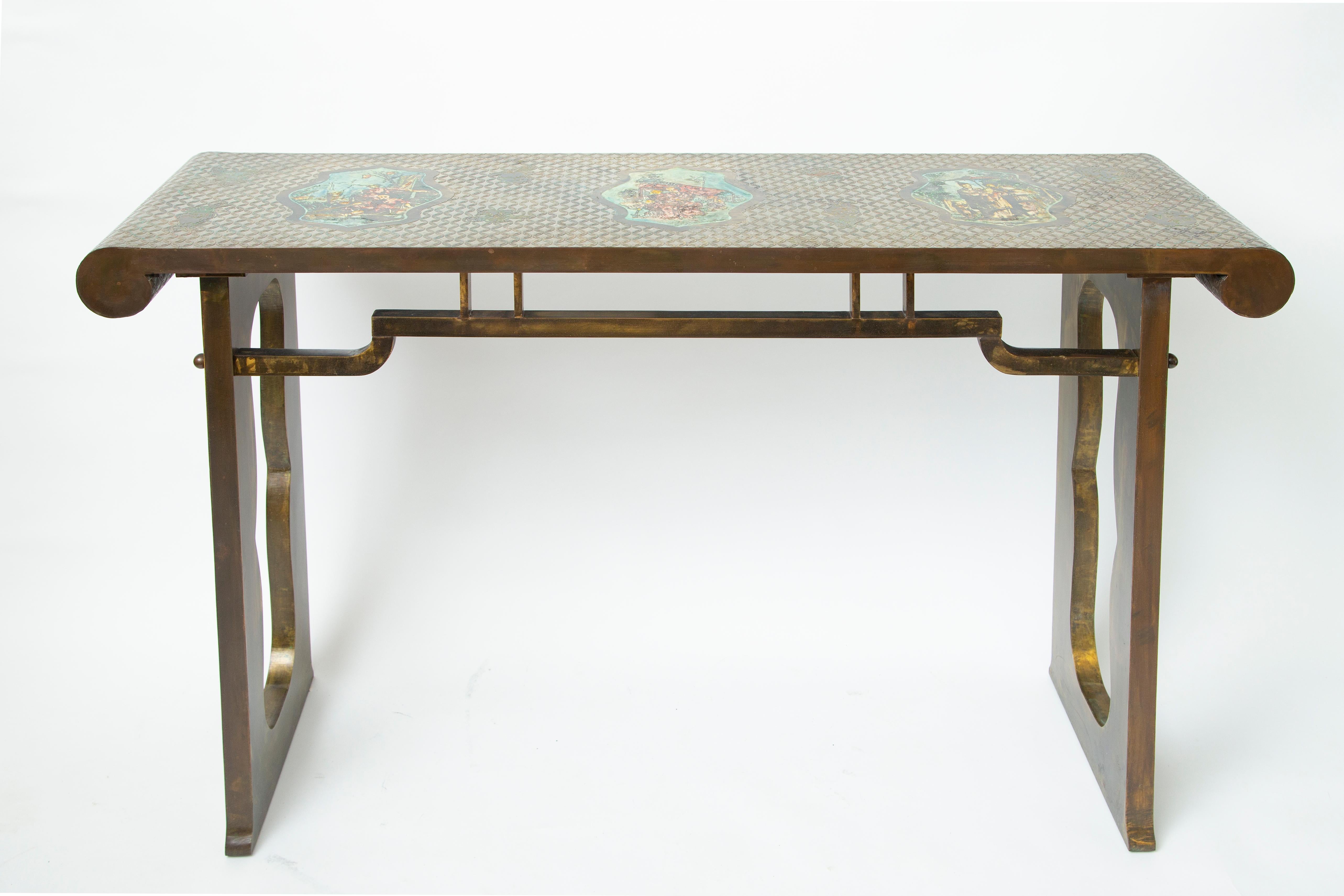 American Rare Philip and Kelvin LaVerne Kuan Yin Console For Sale
