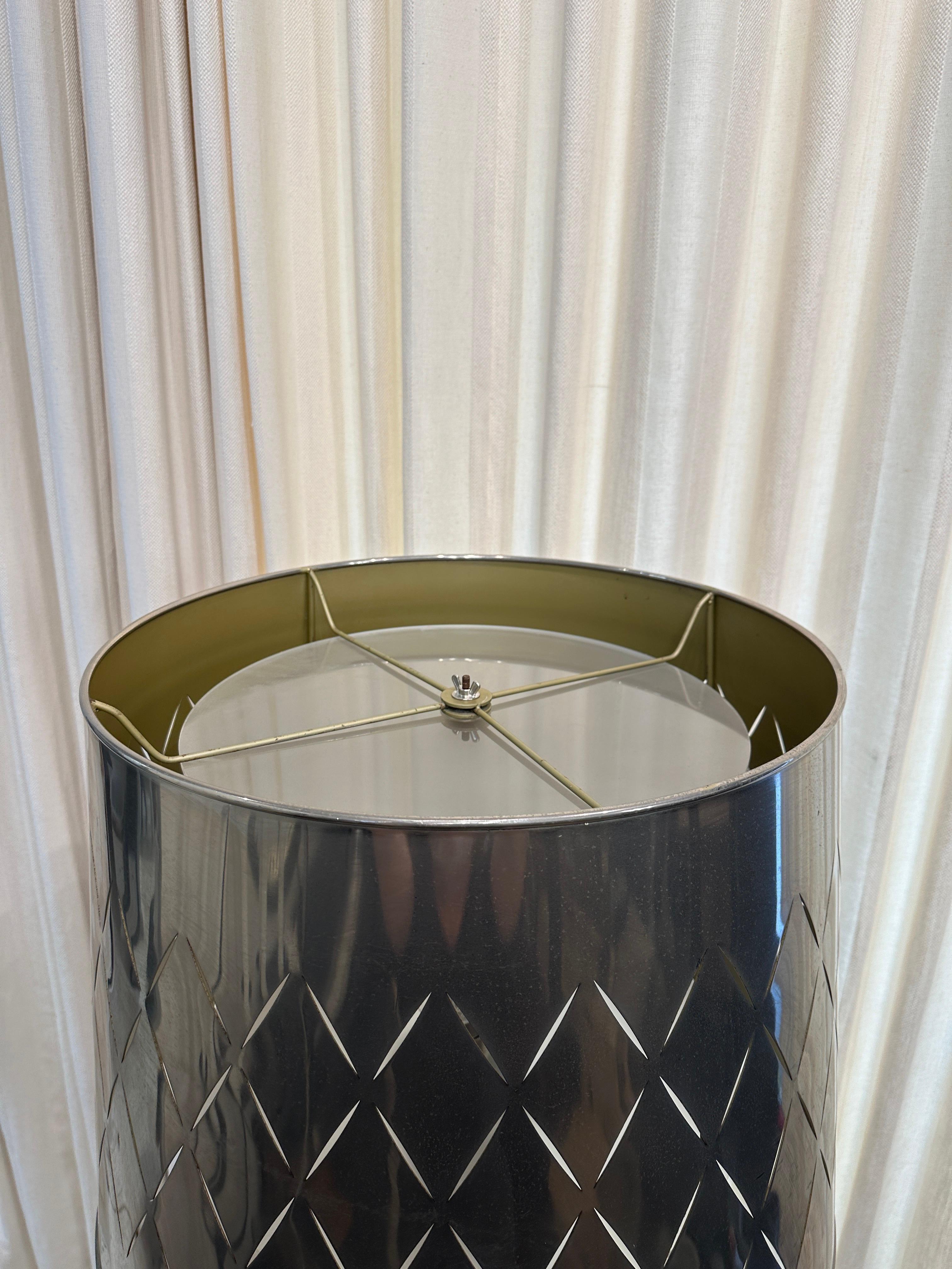 RARE Philippe Starck Etched Mirror Floor Lamp - Delano Hotel South Beach In Good Condition For Sale In East Hampton, NY
