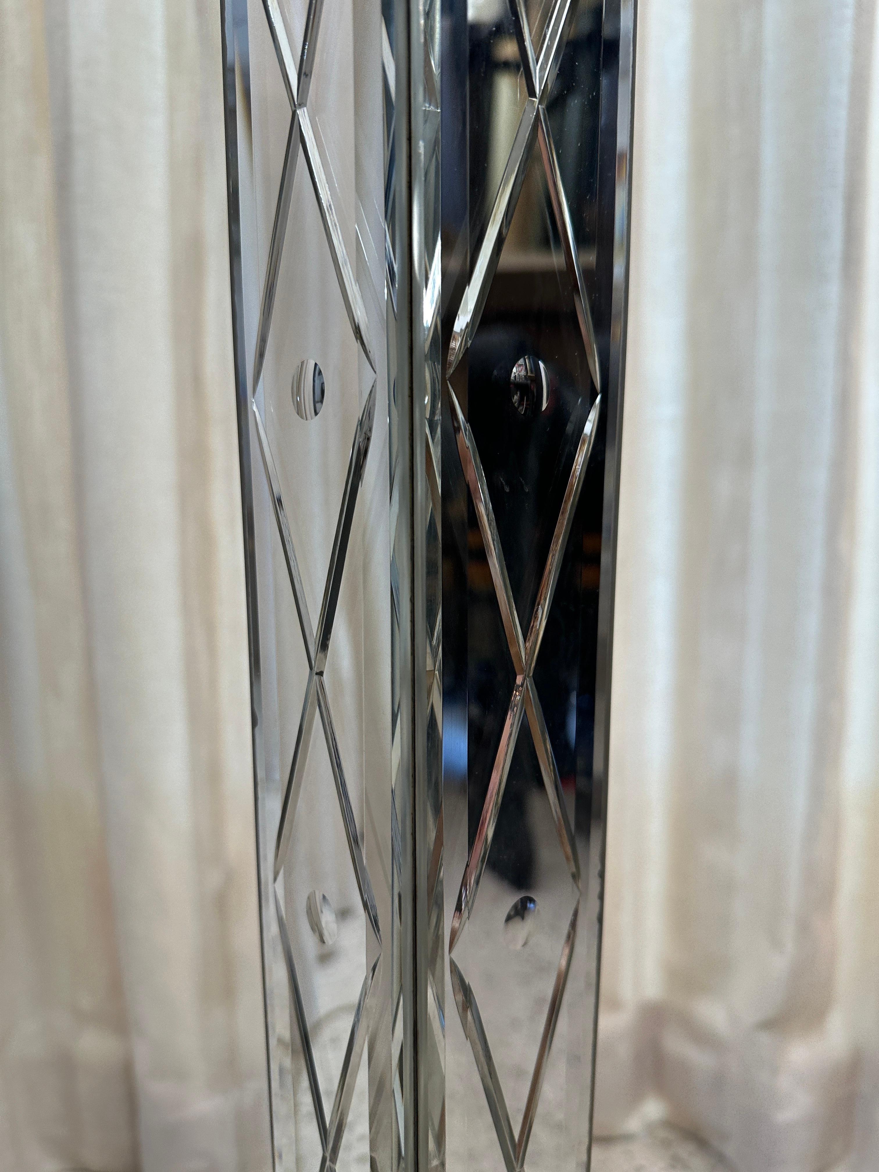RARE lampadaire miroir gravé Philippe Starck - Delano Hotel South Beach en vente 1