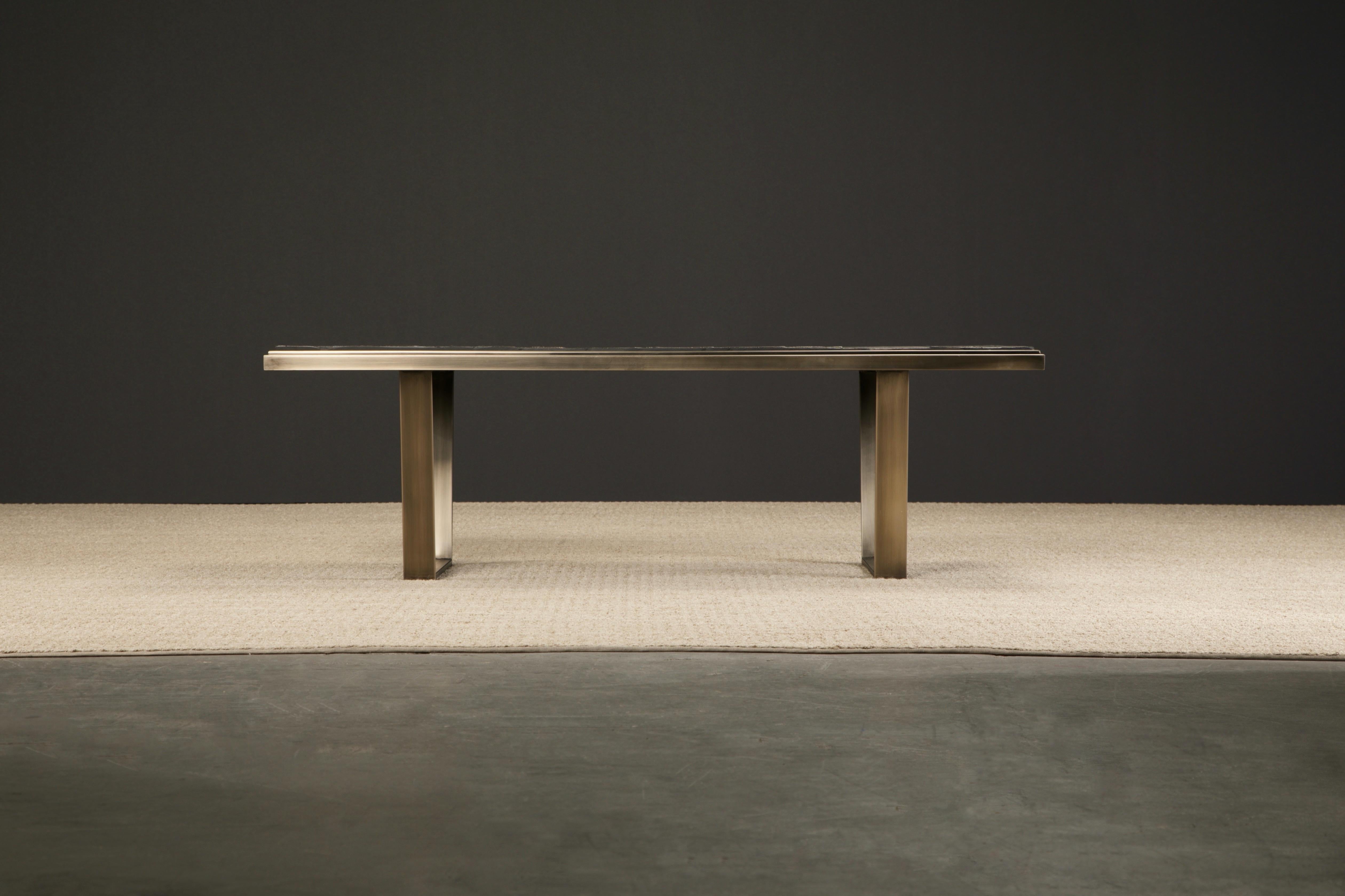Milieu du XXe siècle Rare table basse brutaliste Pia Manu, vers 1969, Belgique, signée en vente
