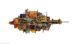 Brutalist wall lamp designed and made by Pia Manu, Belgium 1970