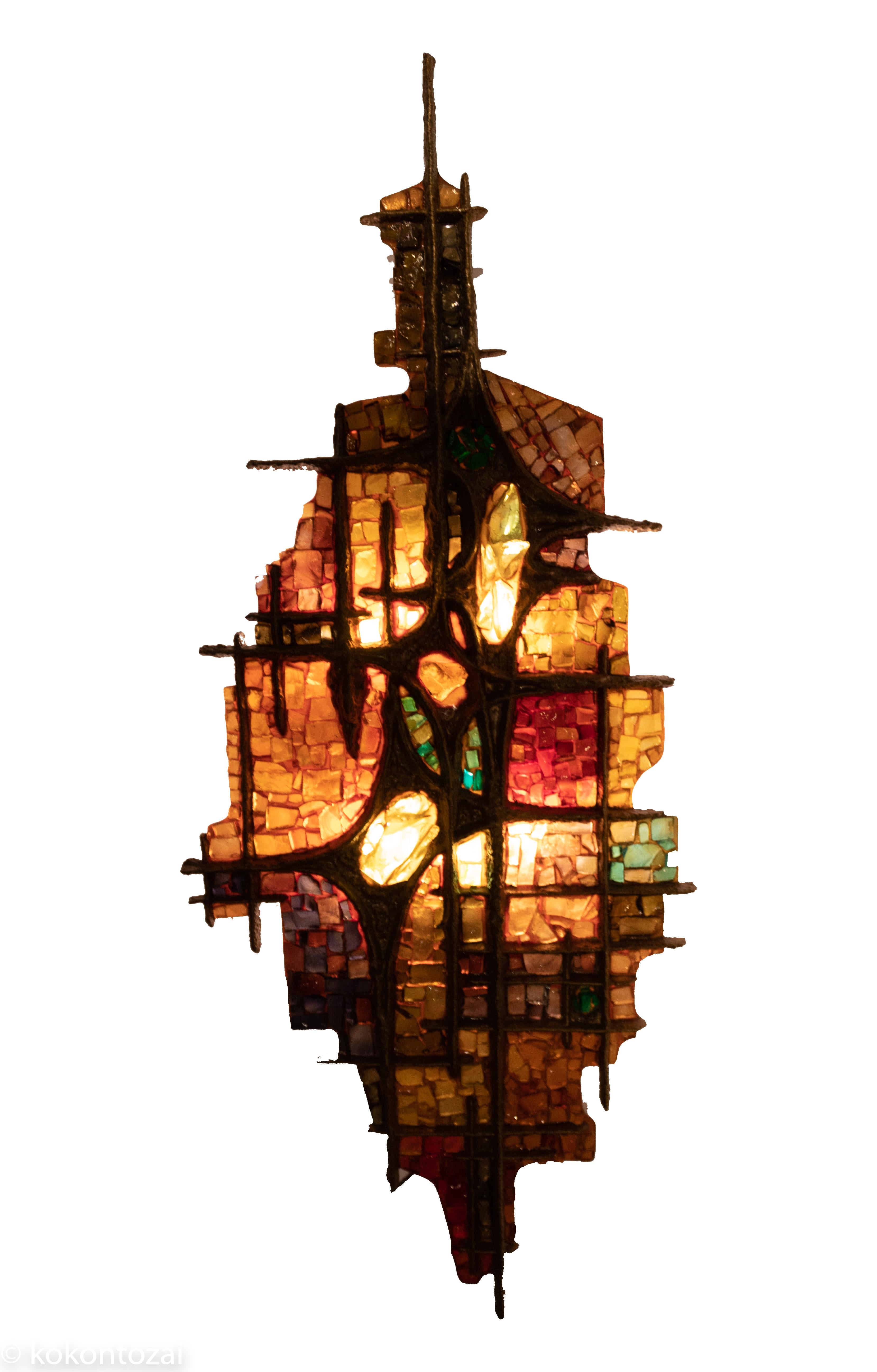 Brutalist wall lamp designed and made by Pia Manu, Belgium 1970 In Excellent Condition For Sale In Notting Hill, GB