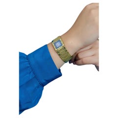 Rare Piaget Dancer Opal and Onyx Unisex Watch in 18K Yellow Gold