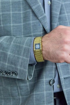 Rare Piaget Dancer Opal and Onyx Unisex Watch in 18K Yellow Gold