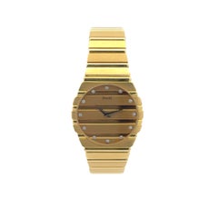Raro reloj unisex Piaget Polo Diamante de cuarzo en oro amarillo de 18 quilates