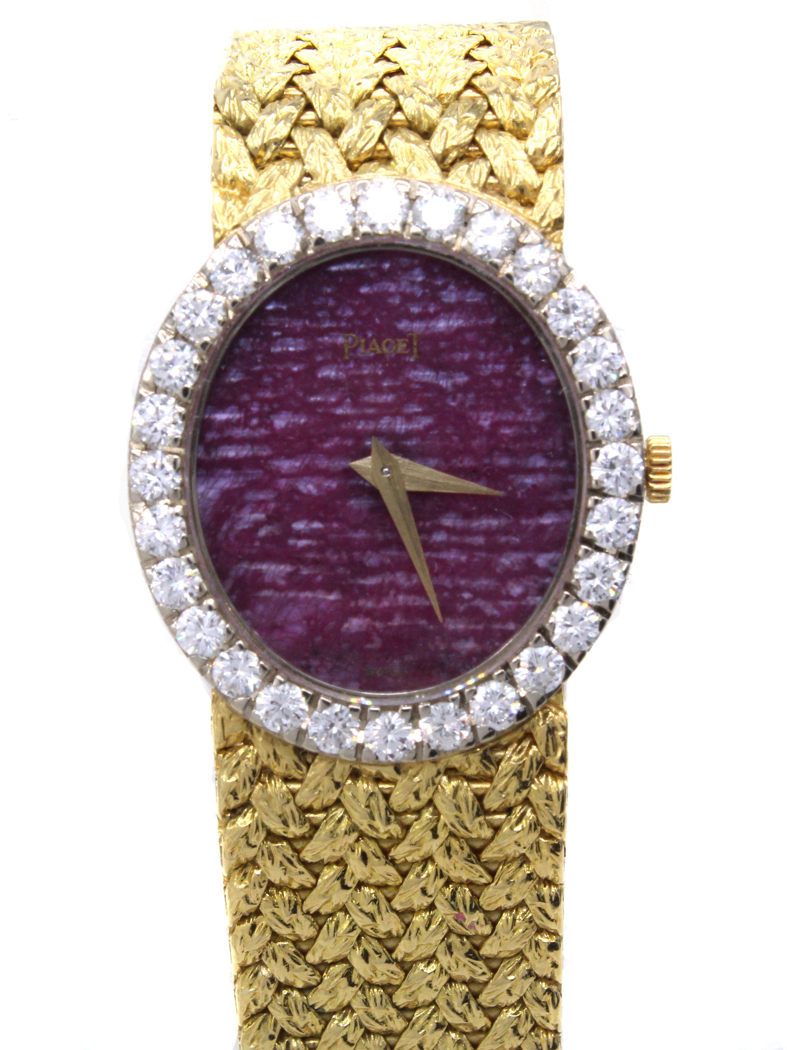 piaget ladies gold watch with diamonds