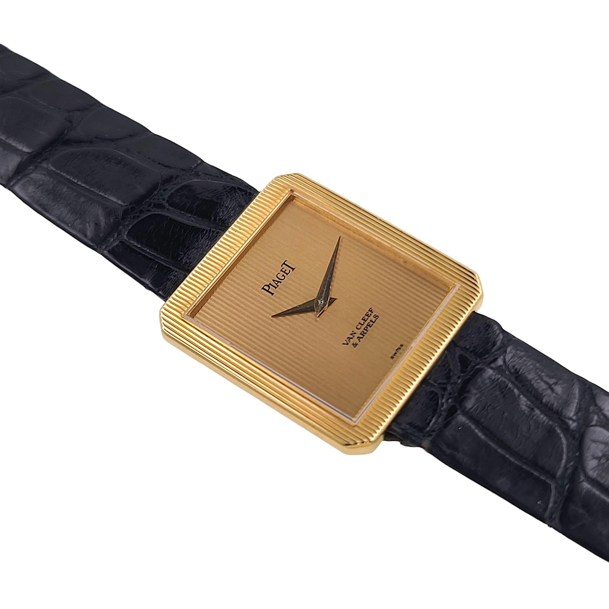 Women's or Men's RARE Piaget x Van Cleef & Arpels Protocole Ultra Thin 9154 Serviced 18k Gold