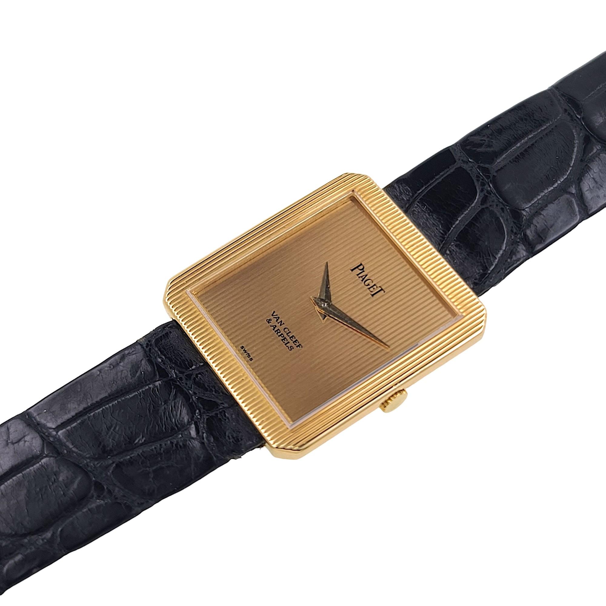 RARE Piaget x Van Cleef & Arpels Protocole Ultra Thin 9154 Serviced 18k Gold 1