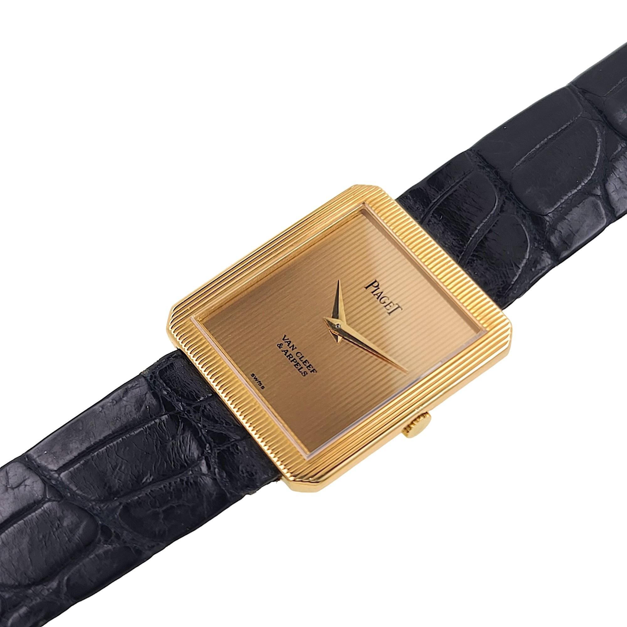 RARE Piaget x Van Cleef & Arpels Protocole Ultra Thin 9154 Serviced 18k Gold 2