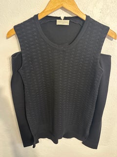 rare Piece d’Anarchive Midnight Blue Asymmetrical Sweater XS Removable Sleeves