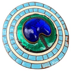 RARE Piel Frères Paris France Peacock Eye Pin Brooch