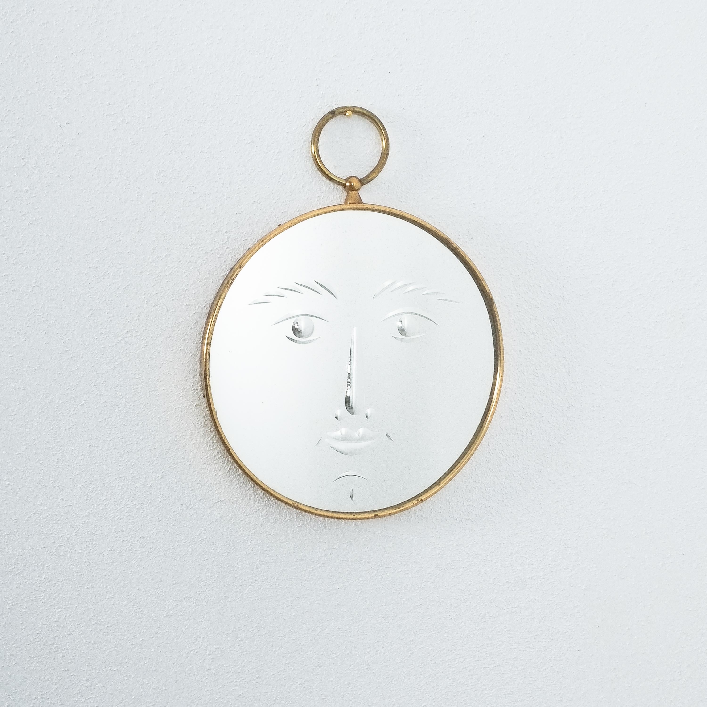 Seltener Piero Fornasetti Face-Spiegel Viso 1