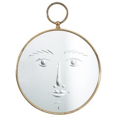 Seltener Piero Fornasetti Face-Spiegel Viso