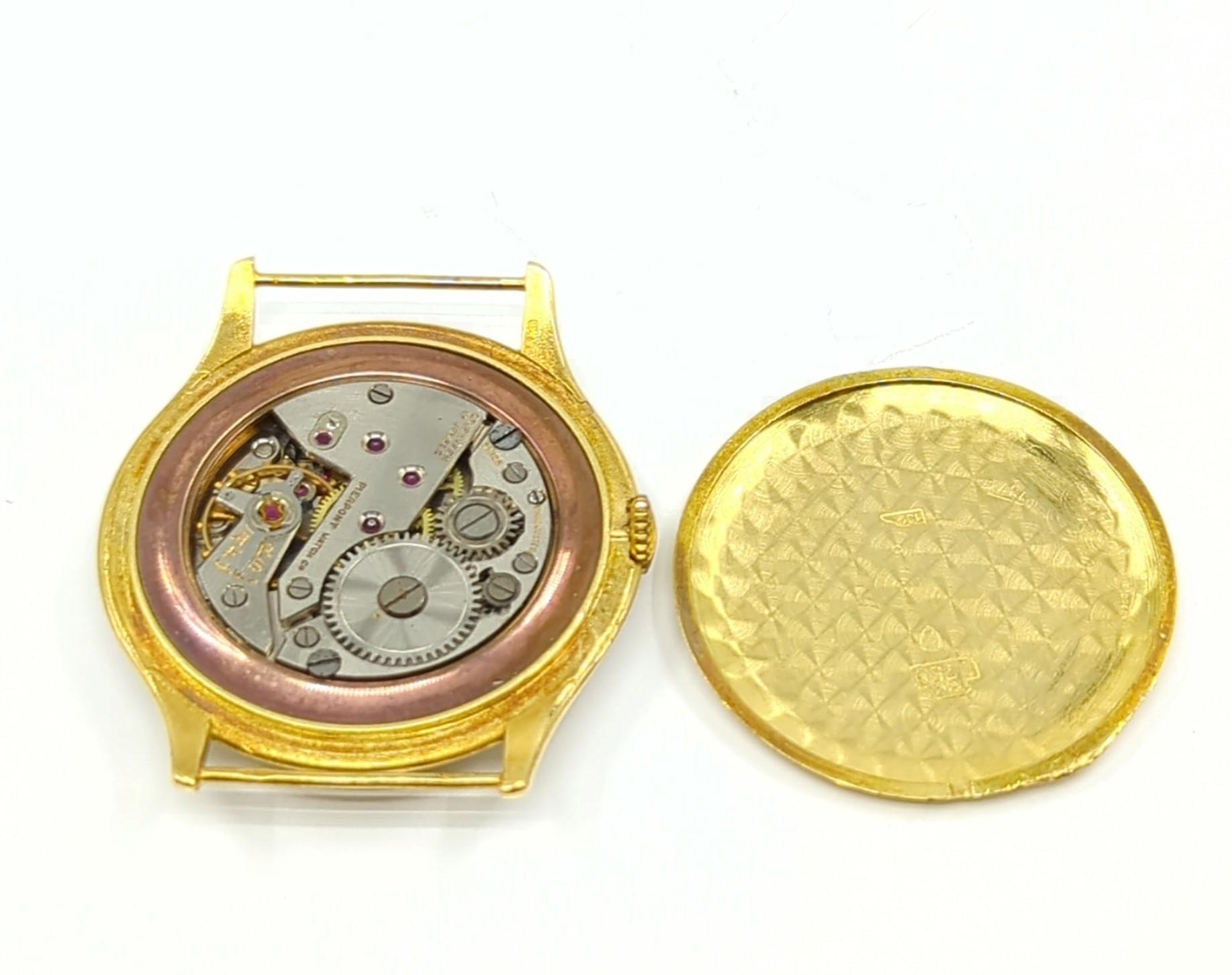 Rare 40s Pierpont 18k Solid Yellow Gold Subdial Dress Watch New Brown Croco Band en vente 2