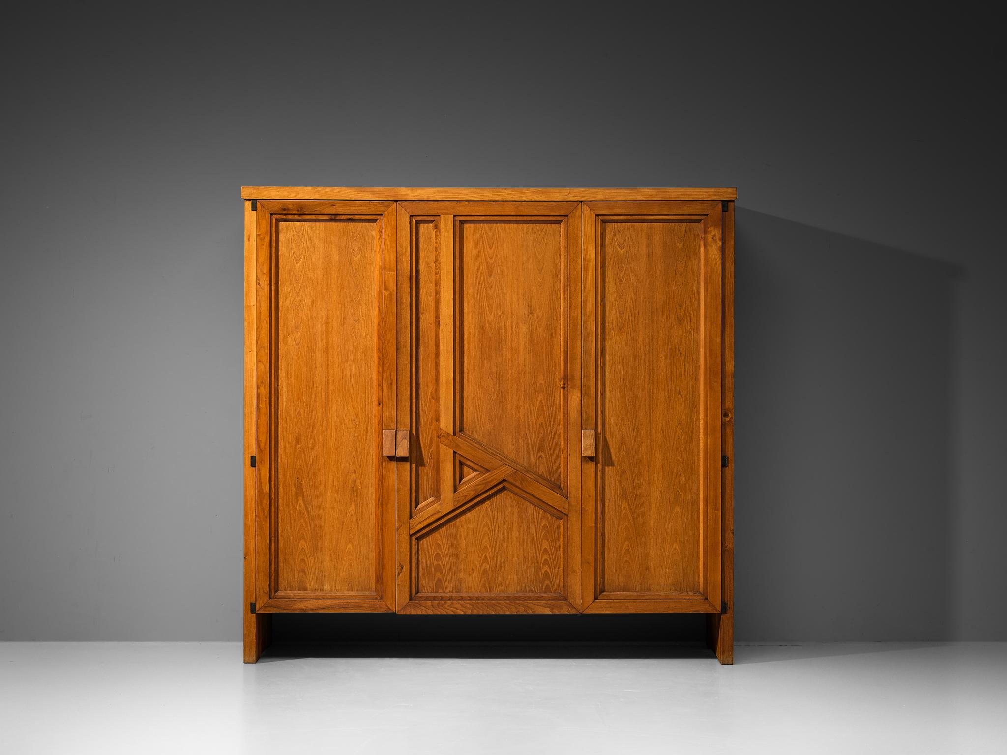 Late 20th Century Rare Pierre Chapo 'Goya' Highboard in Solid Elm For Sale