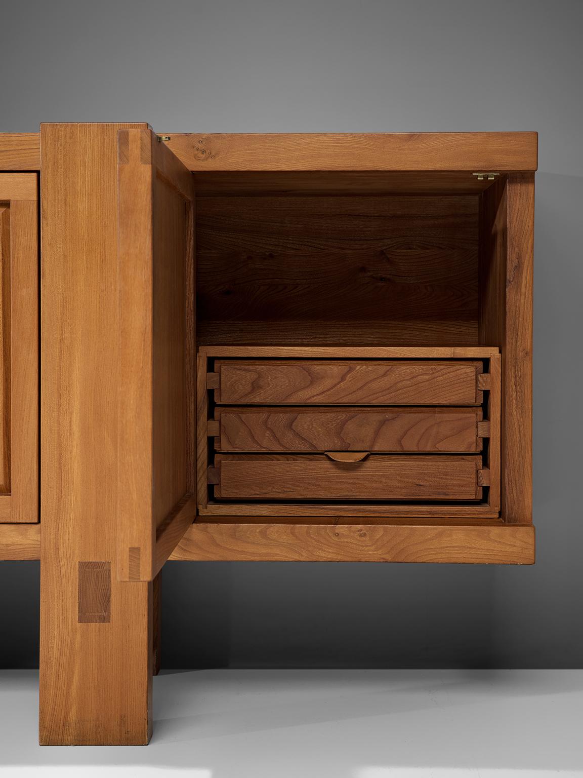 Rare Pierre Chapo Model 'R16' Sideboard in Solid Elm 2