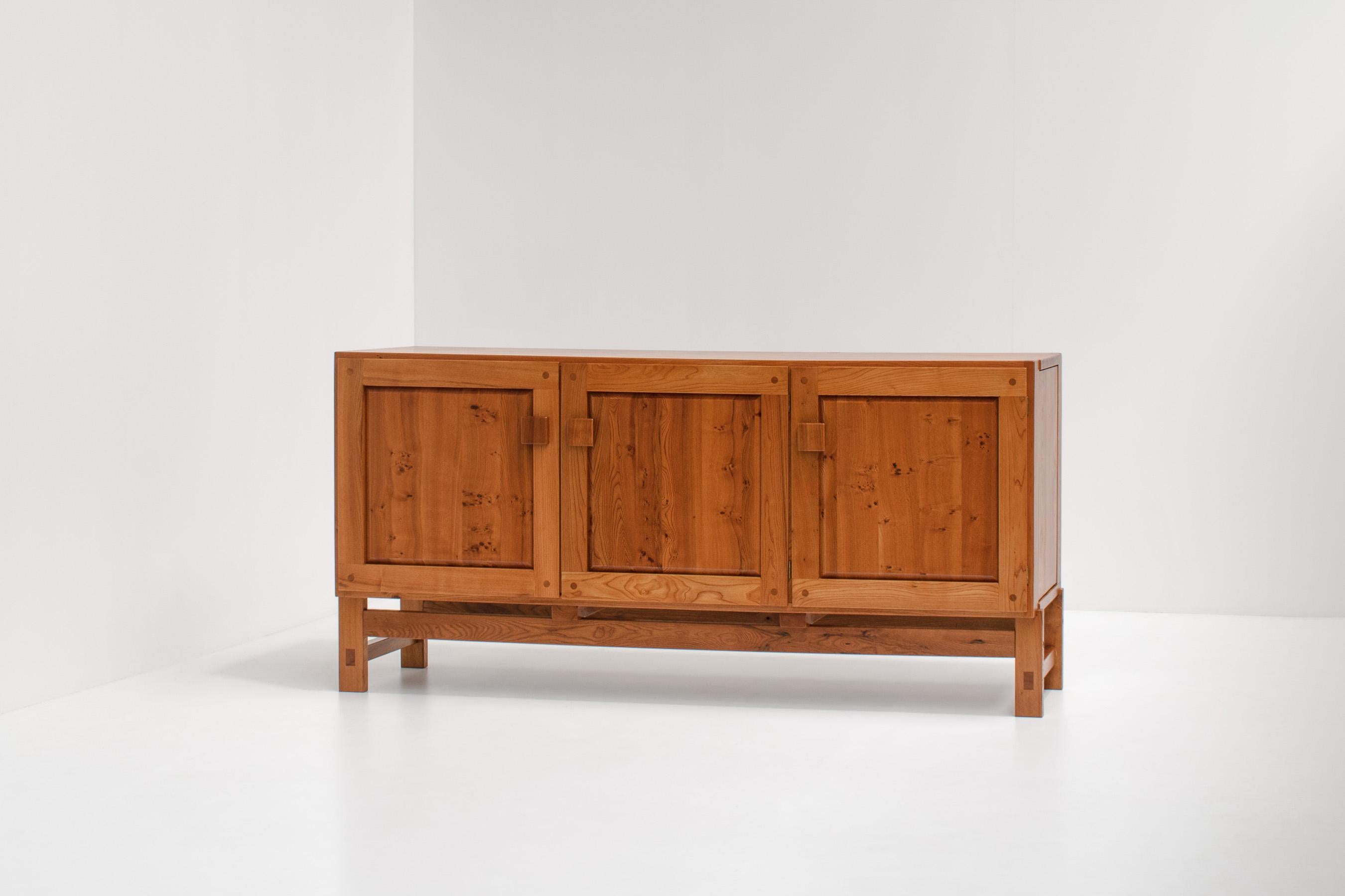 Mid-Century Modern Rare Pierre Chapo R06B Sideboard in Solid Elm, 1960s
