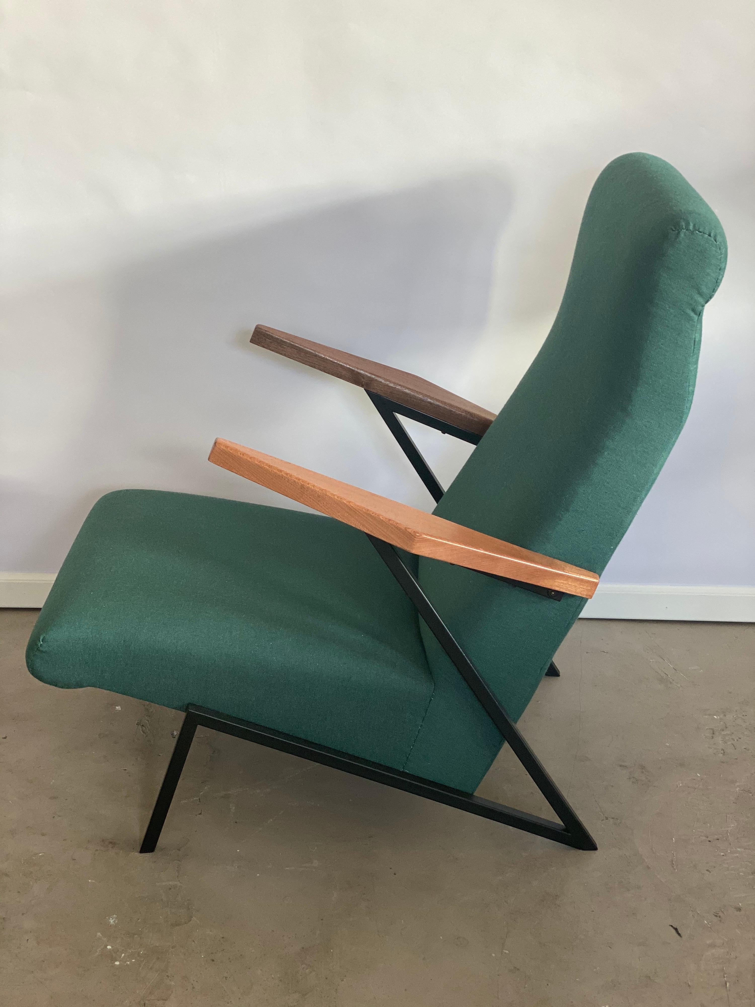 Mid-20th Century Rare Pierre Guariche Lounge or Easy Chair with Armrests For Sale