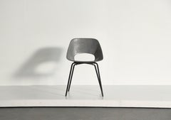 Rara silla Pierre Guariche Tulip 'Tulipe' de aluminio, años 50, Francia