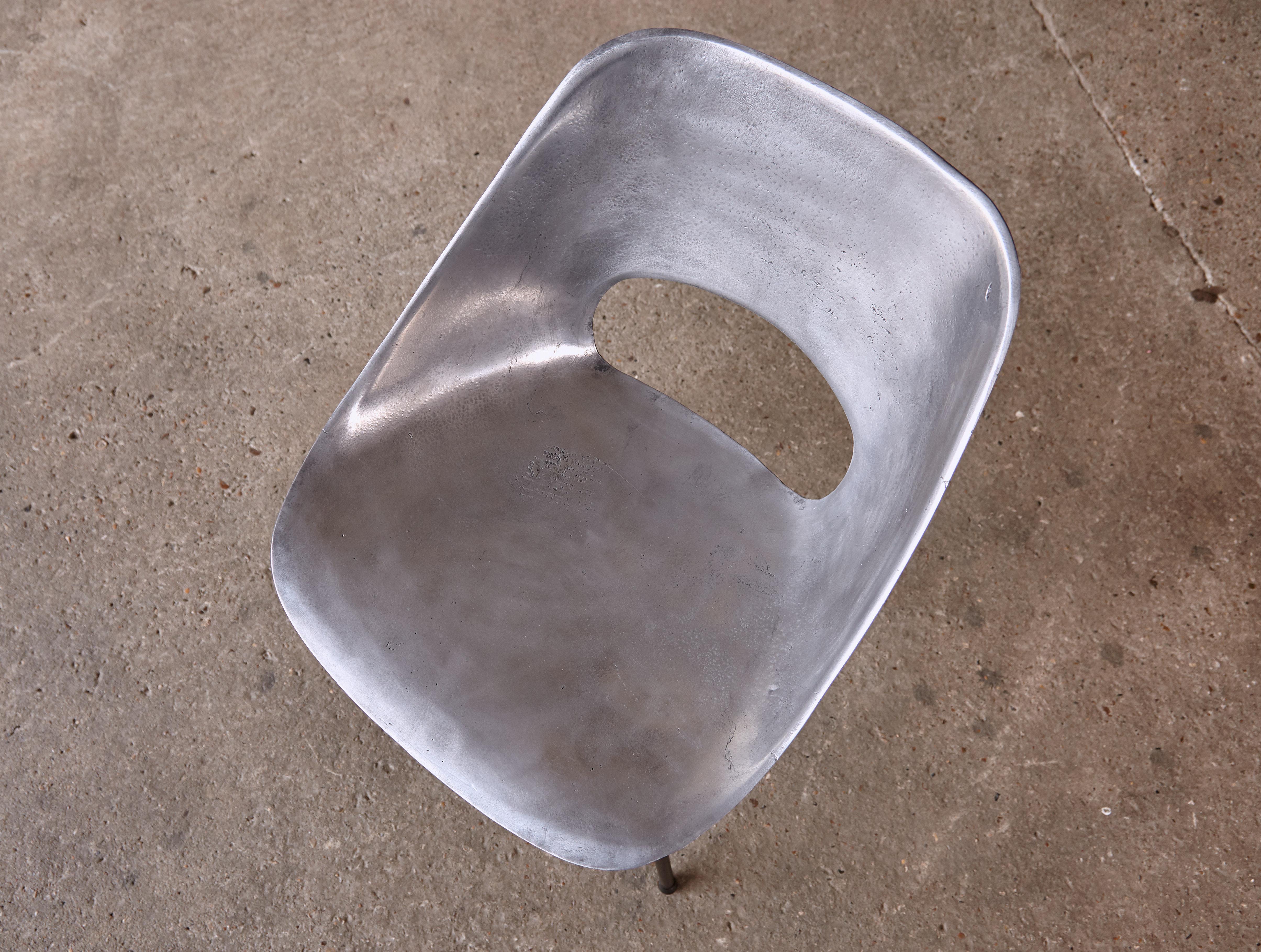 Mid-Century Modern Rare Pierre Guariche Tulip 'Tulipe' Aluminium Chair, 1950s, France