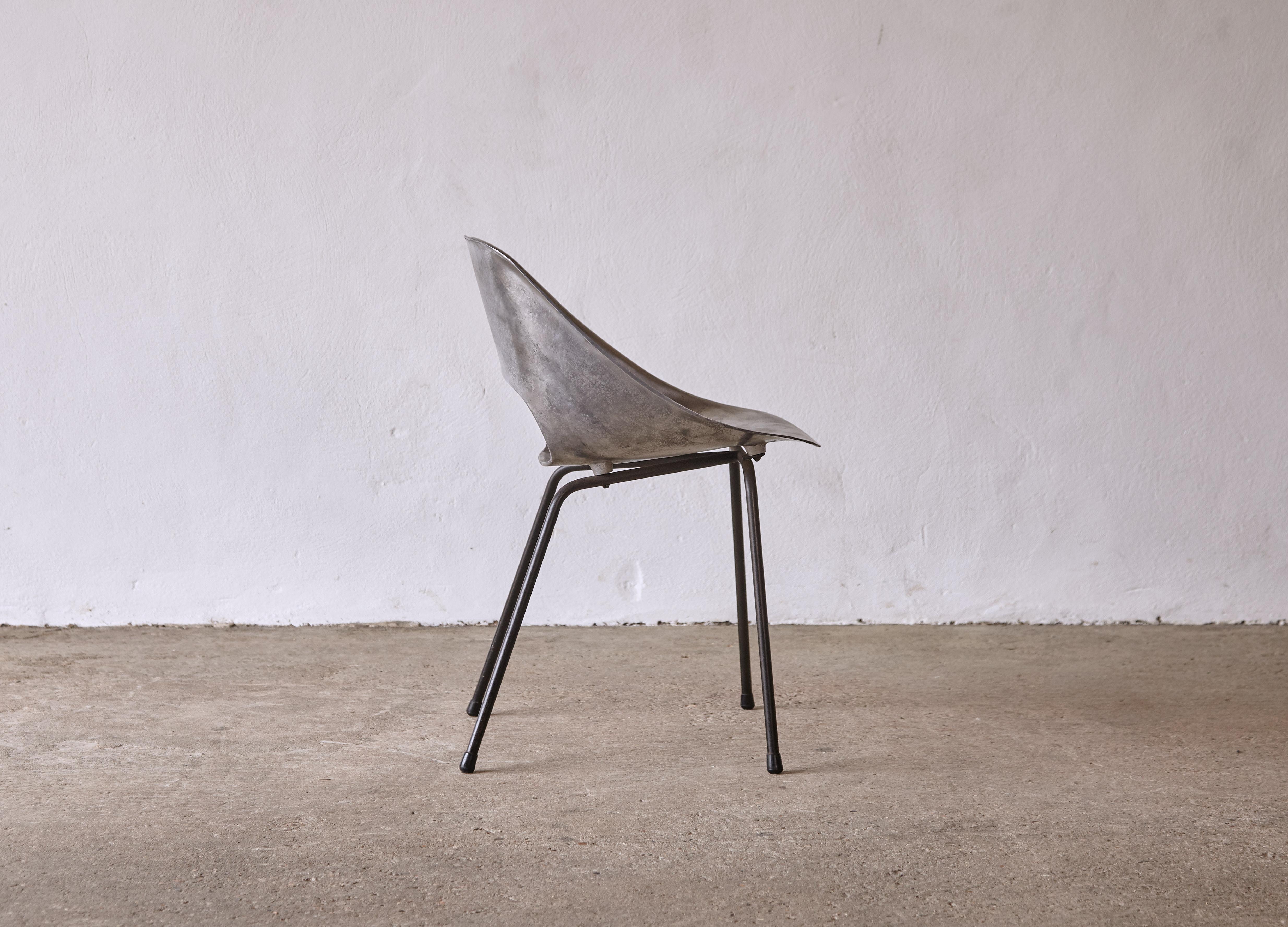 Iron Rare Pierre Guariche Tulip 'Tulipe' Aluminium Chair, 1950s, France