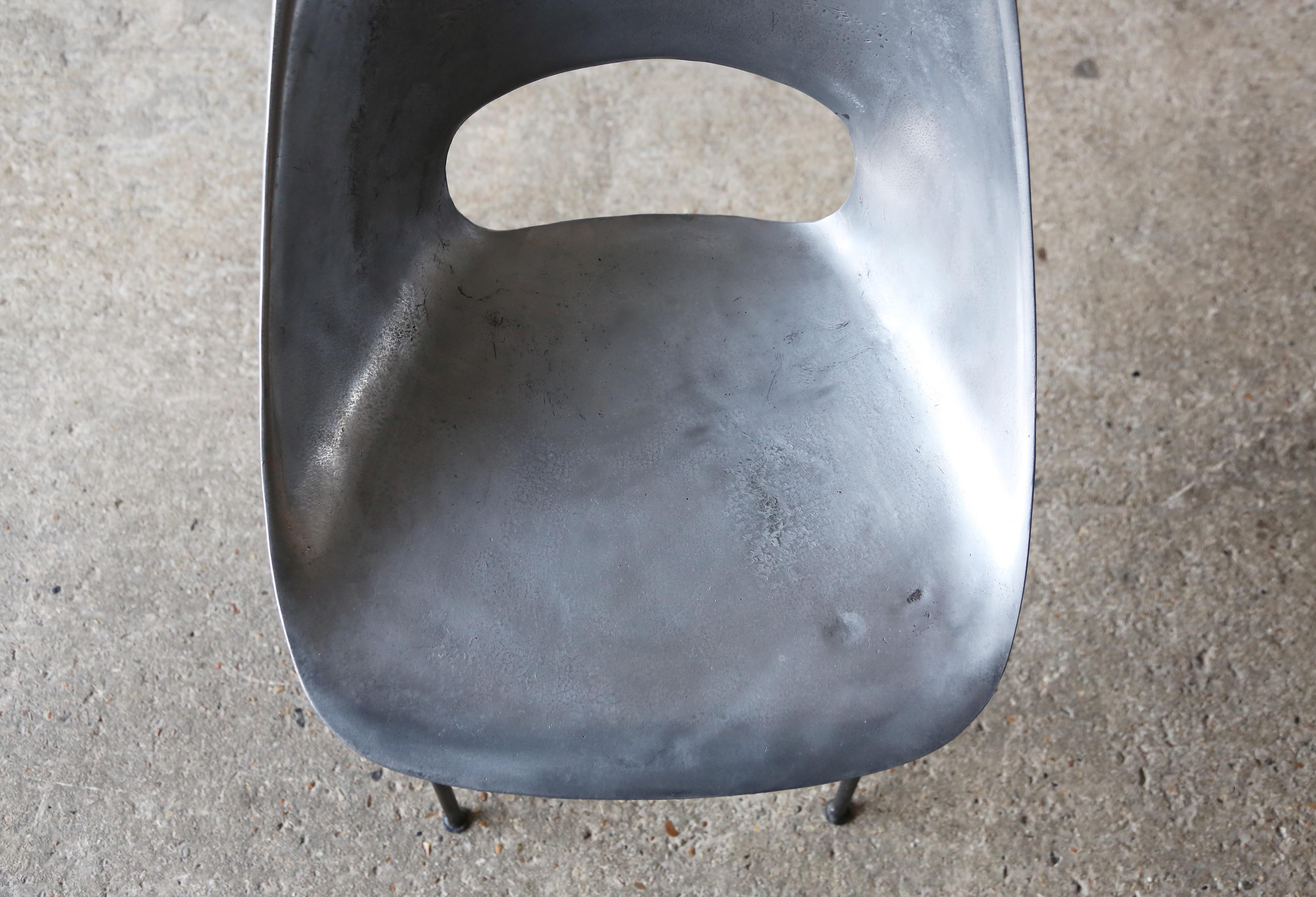 20th Century Rare Pierre Guariche Variant Tulip Cast Aluminium Chair, 1950s, France For Sale
