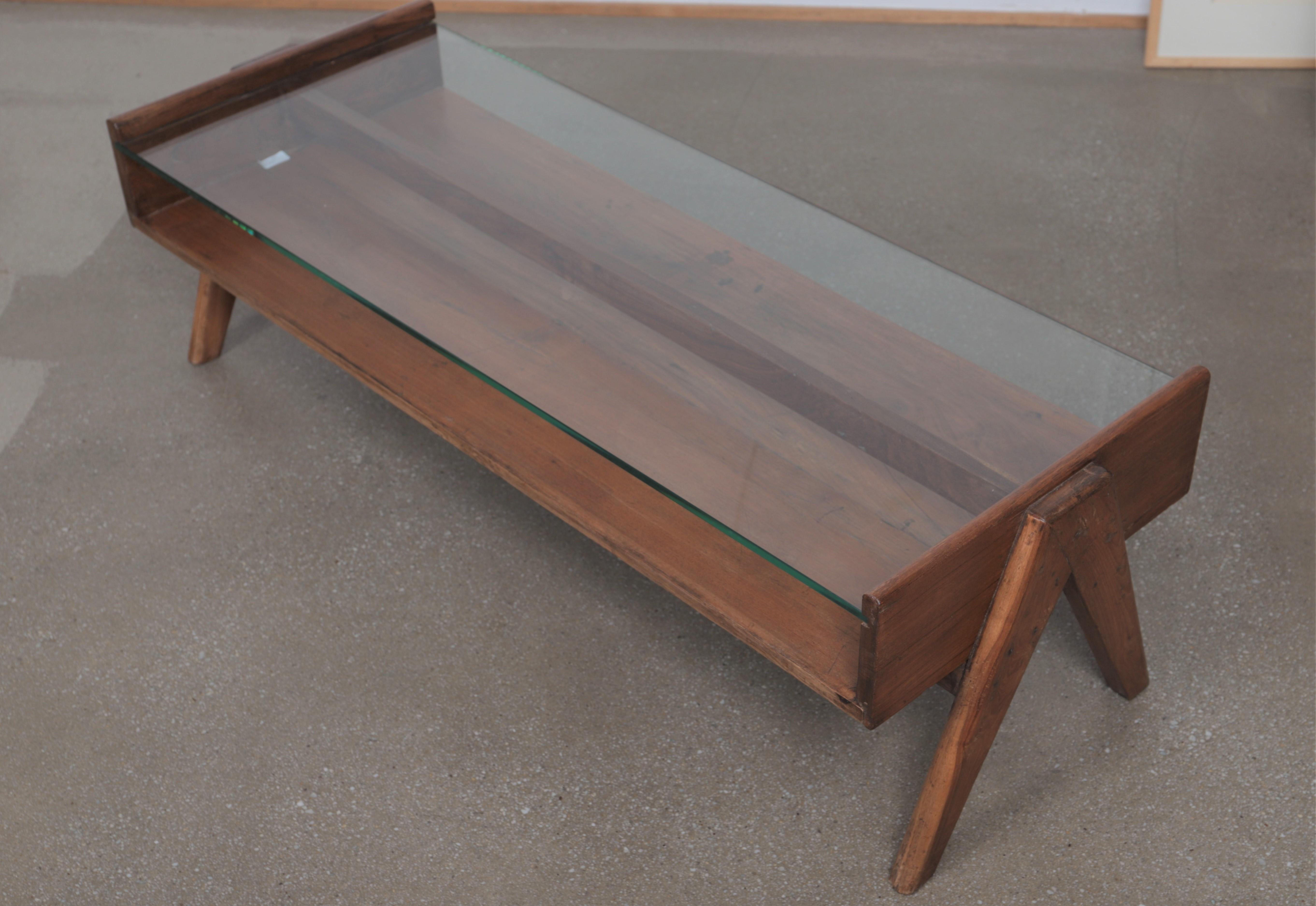Mid-20th Century Rare Pierre Jeanneret Coffee Table