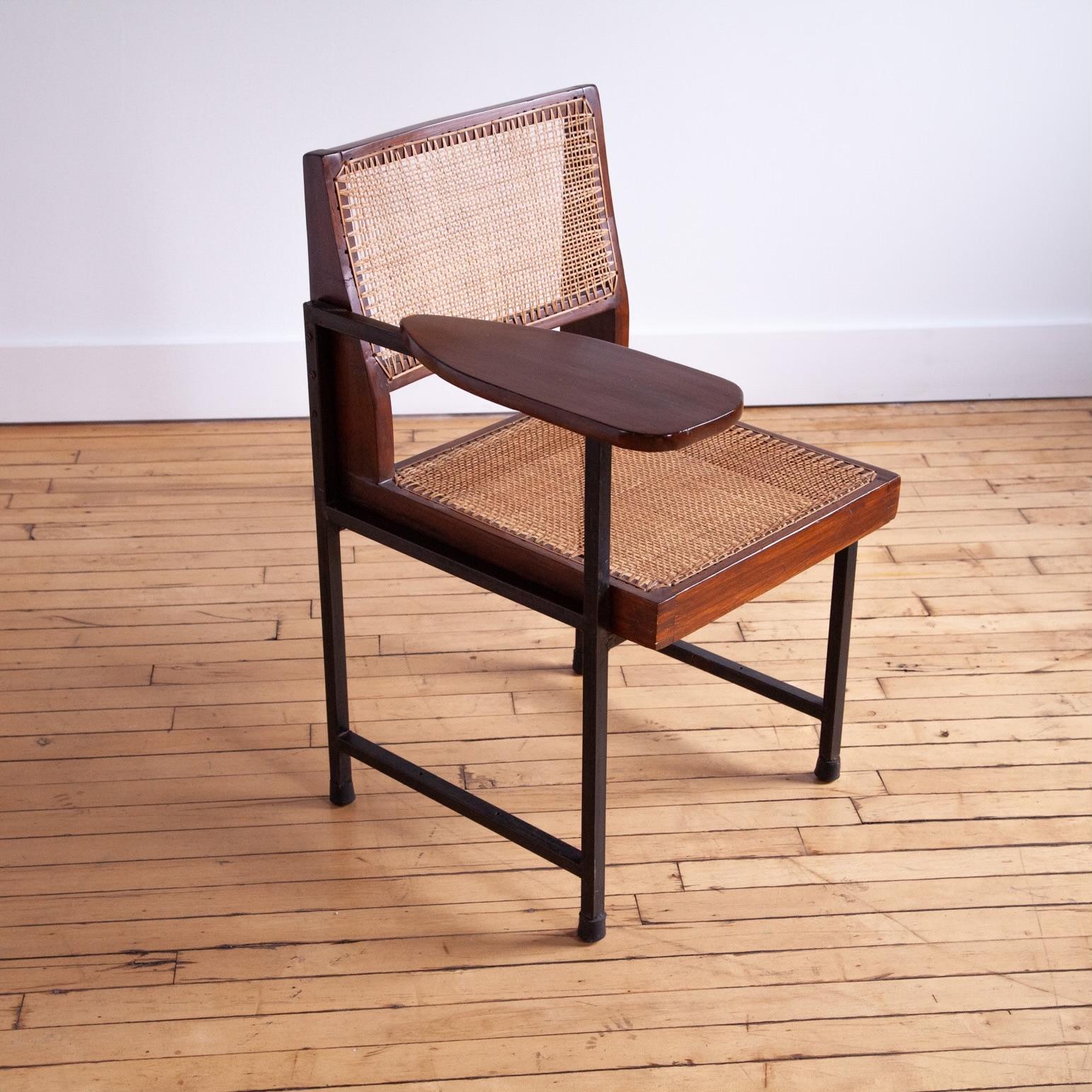 20th Century Rare Pierre Jeanneret Classroom Chair For Sale