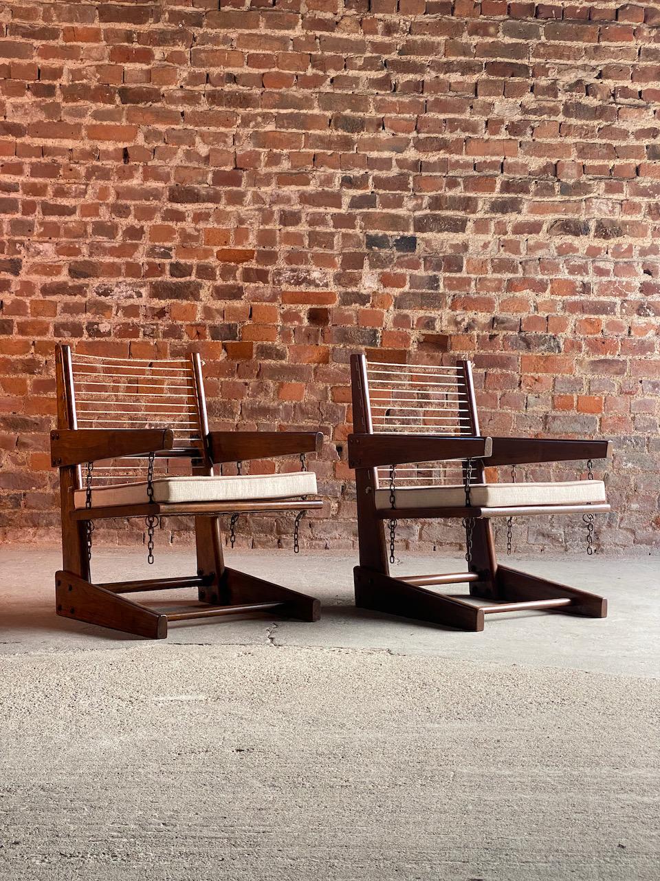 Rare Pierre Jeanneret Demountable Armchairs Model PJ-010615 Chandigarh Circa 195 12