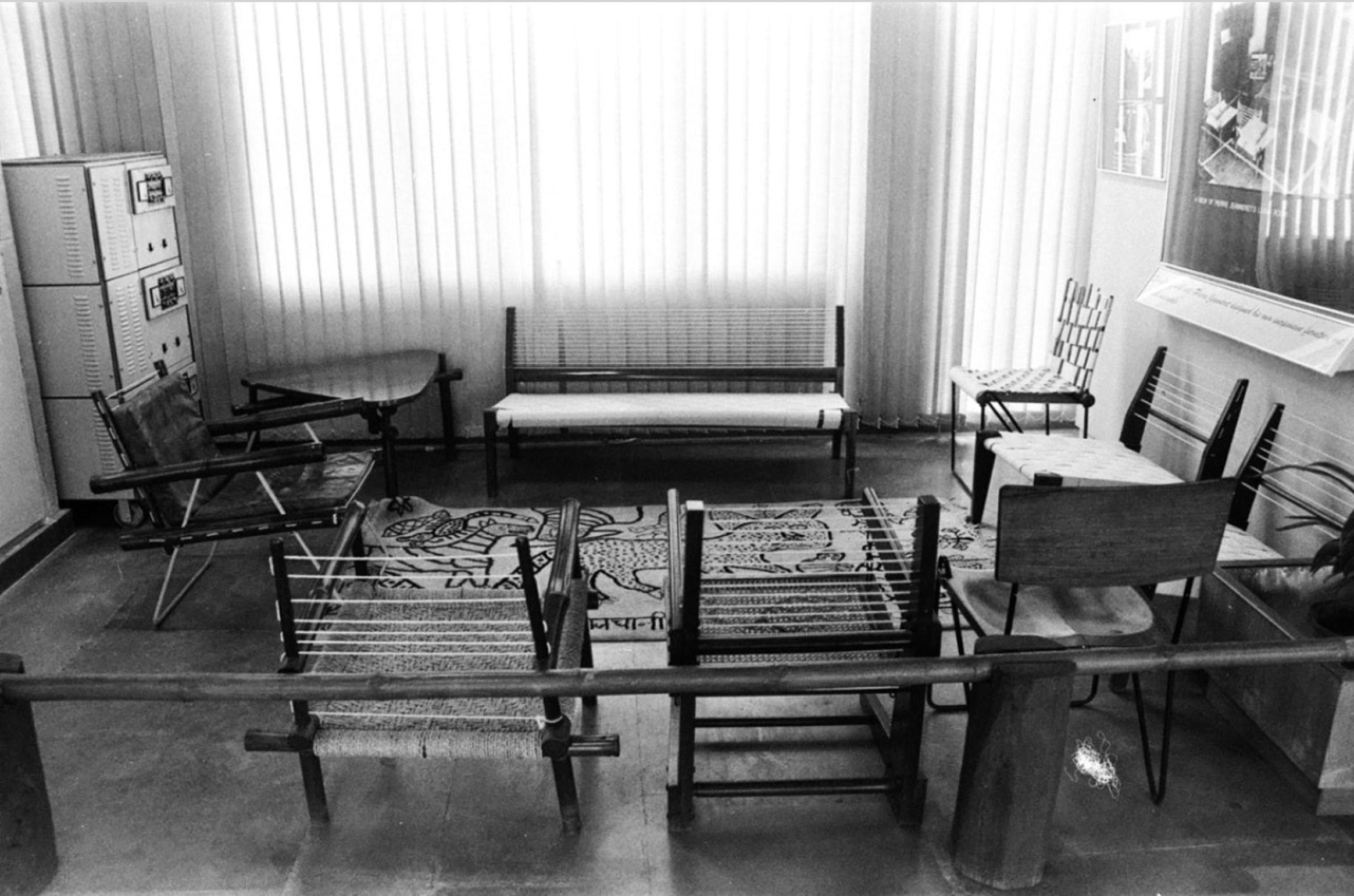 Teak Spectacular Pierre Jeanneret Rope Sofa and Chairs For Sale