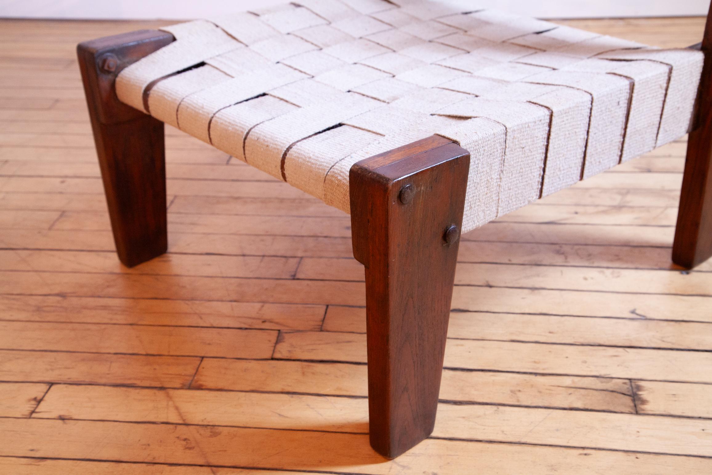 Spectacular Pierre Jeanneret Rope Sofa and Chairs For Sale 1