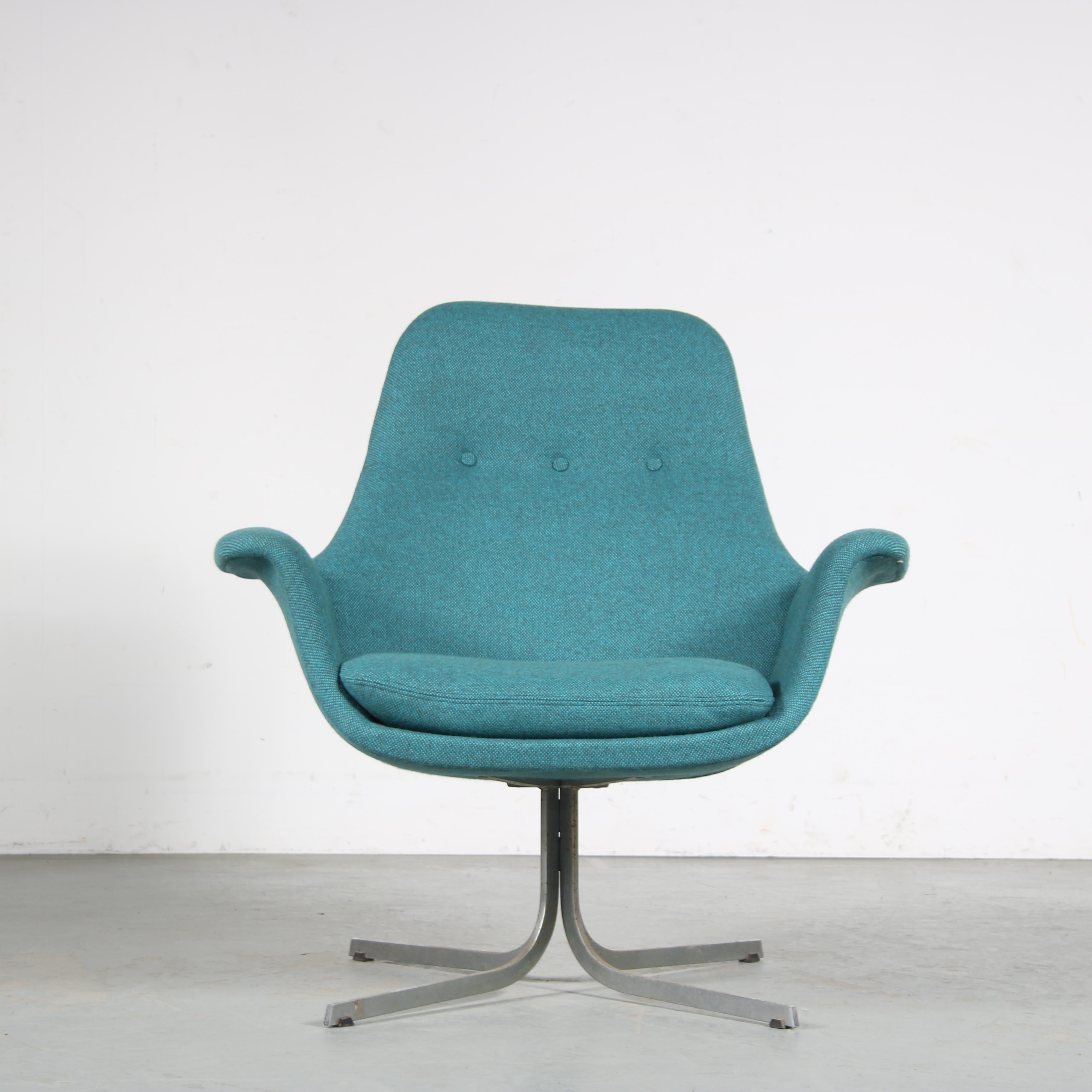 Metal Rare Pierre Paulin Lounge Chair for Artifort, Netherlands 1950 For Sale