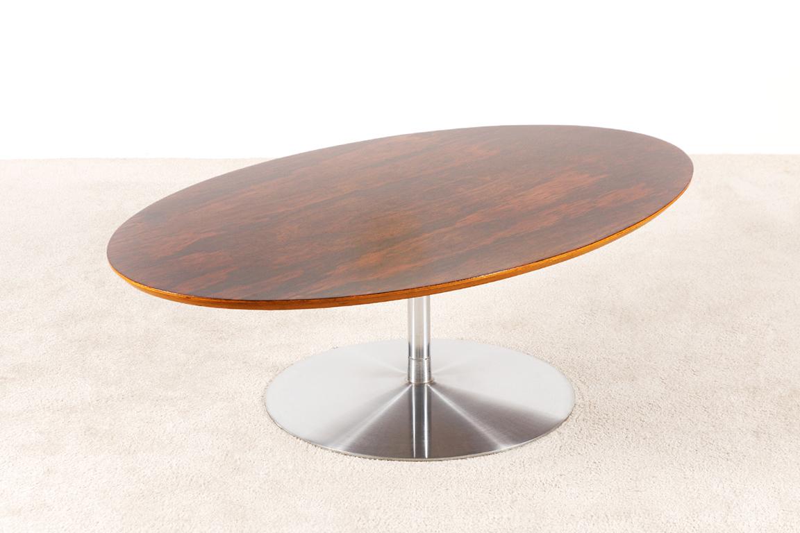 Mid-Century Modern Rare Pierre Paulin Rosewood Coffee Table for Artifort, 1960s