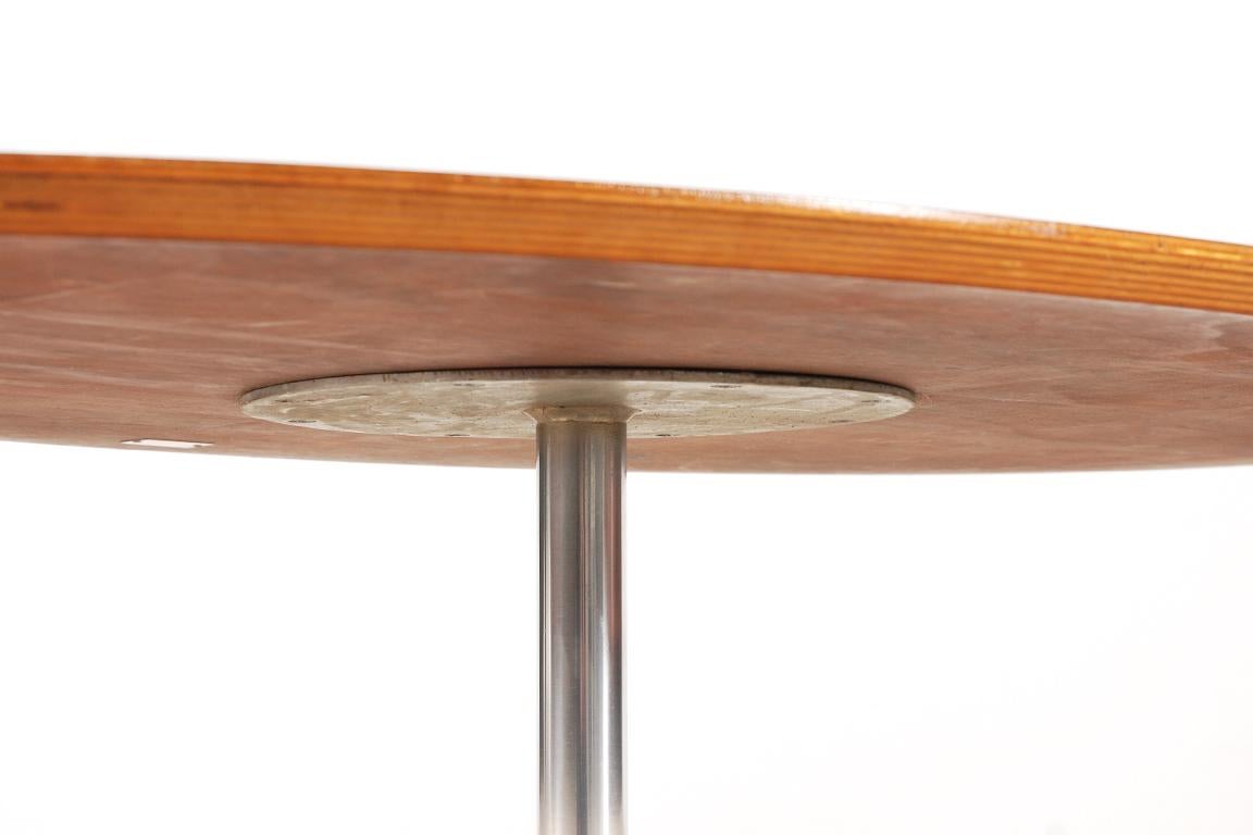 Stainless Steel Rare Pierre Paulin Rosewood Coffee Table for Artifort, 1960s