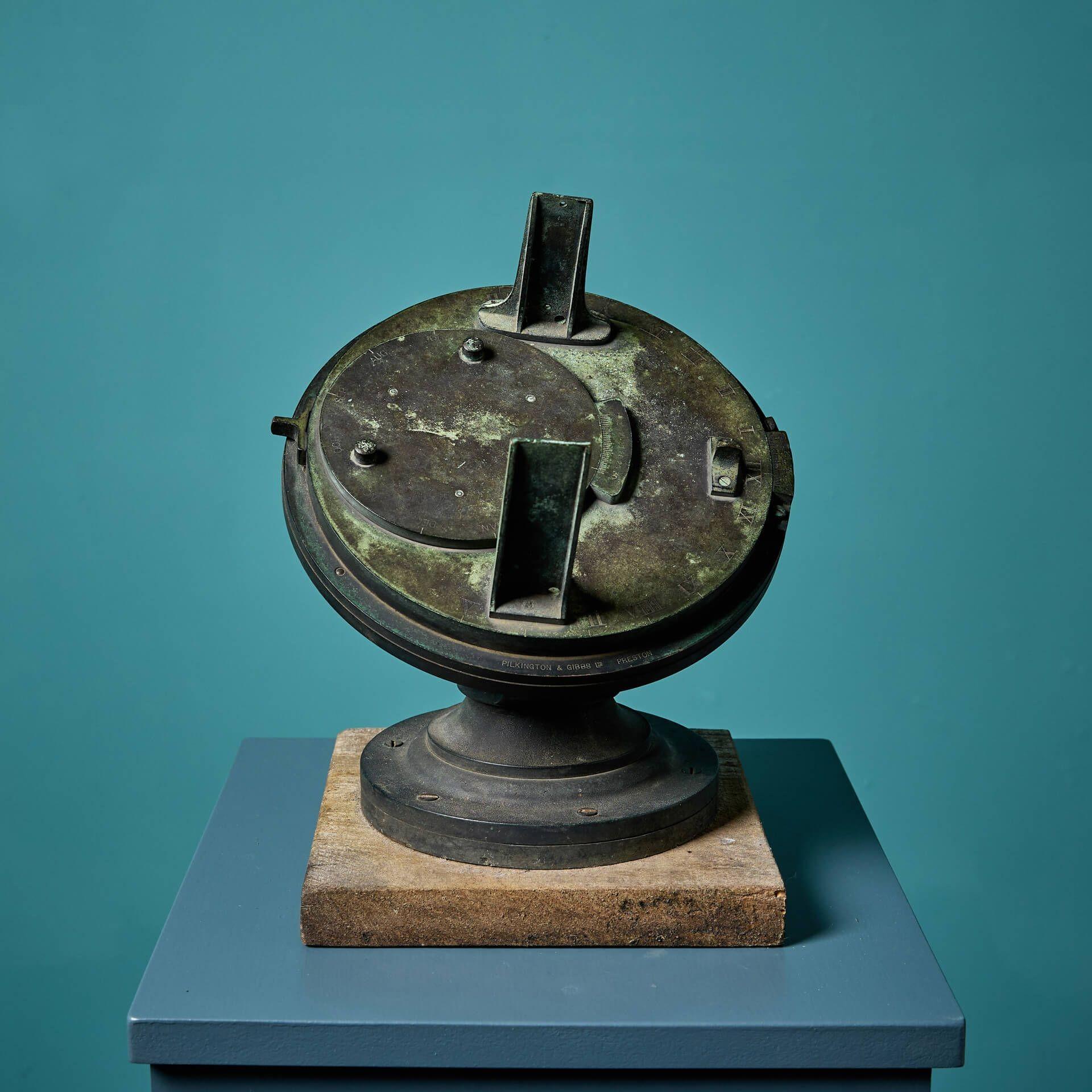 Victorien Rare Heliochronometer Sundial Pilkington & Gibbs Ltd en vente