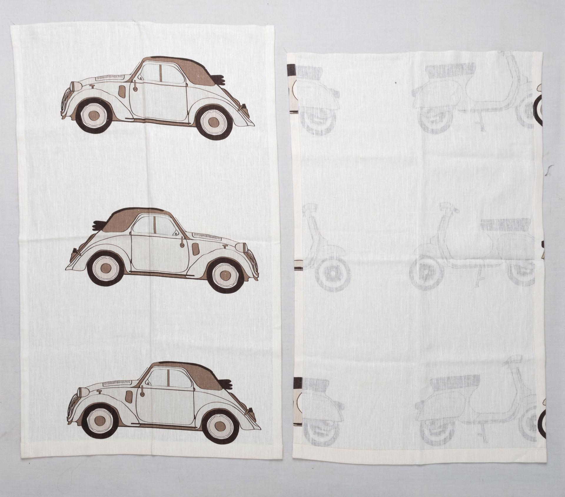 Linen Rare Pillows with Topolino Cars Mickey Mouse For Sale
