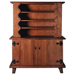 Rare cabinet en pin d'Otto Dahlin, Suède, années 1940