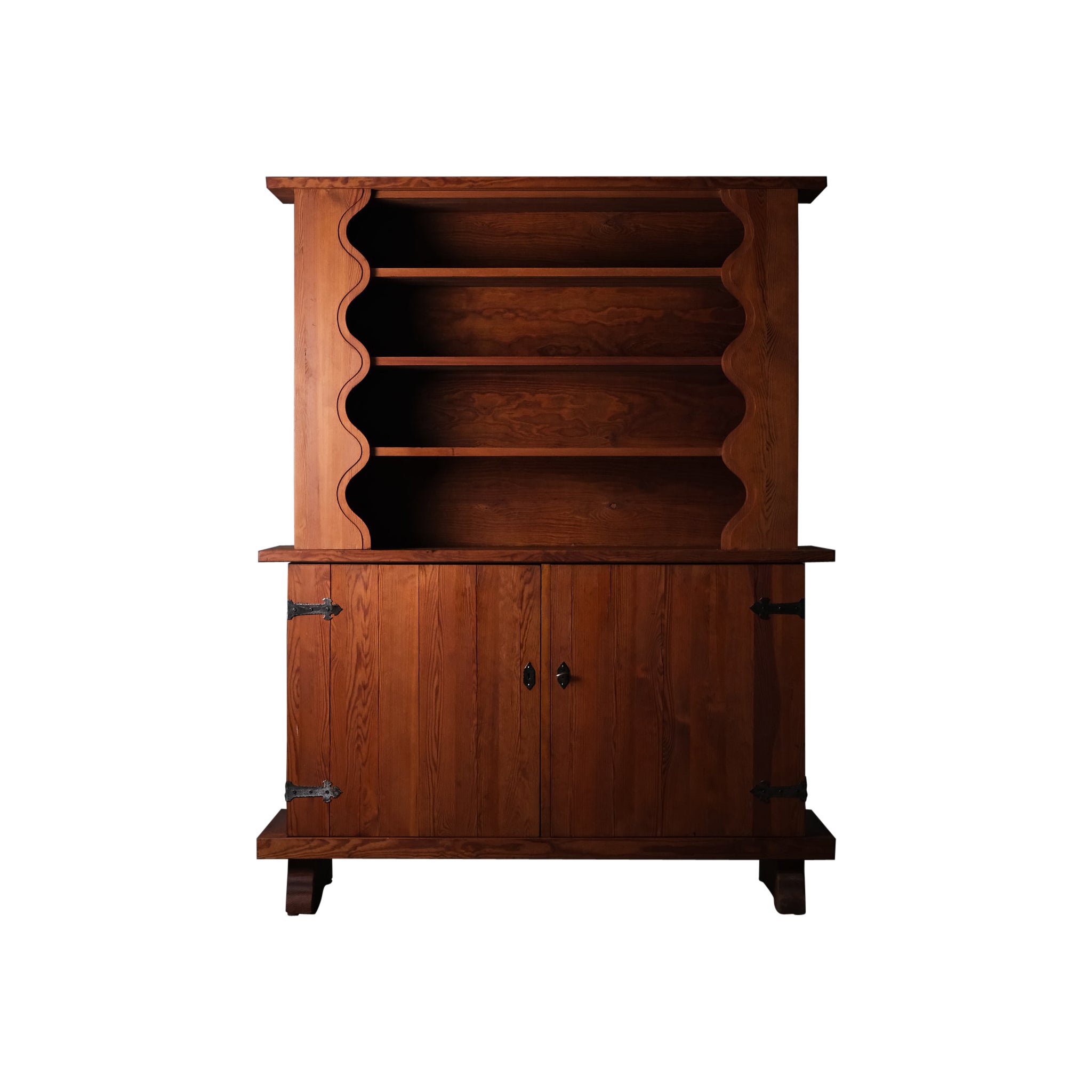 Rare pine cabinet by Otto Dahlin, Sweden, 1940s