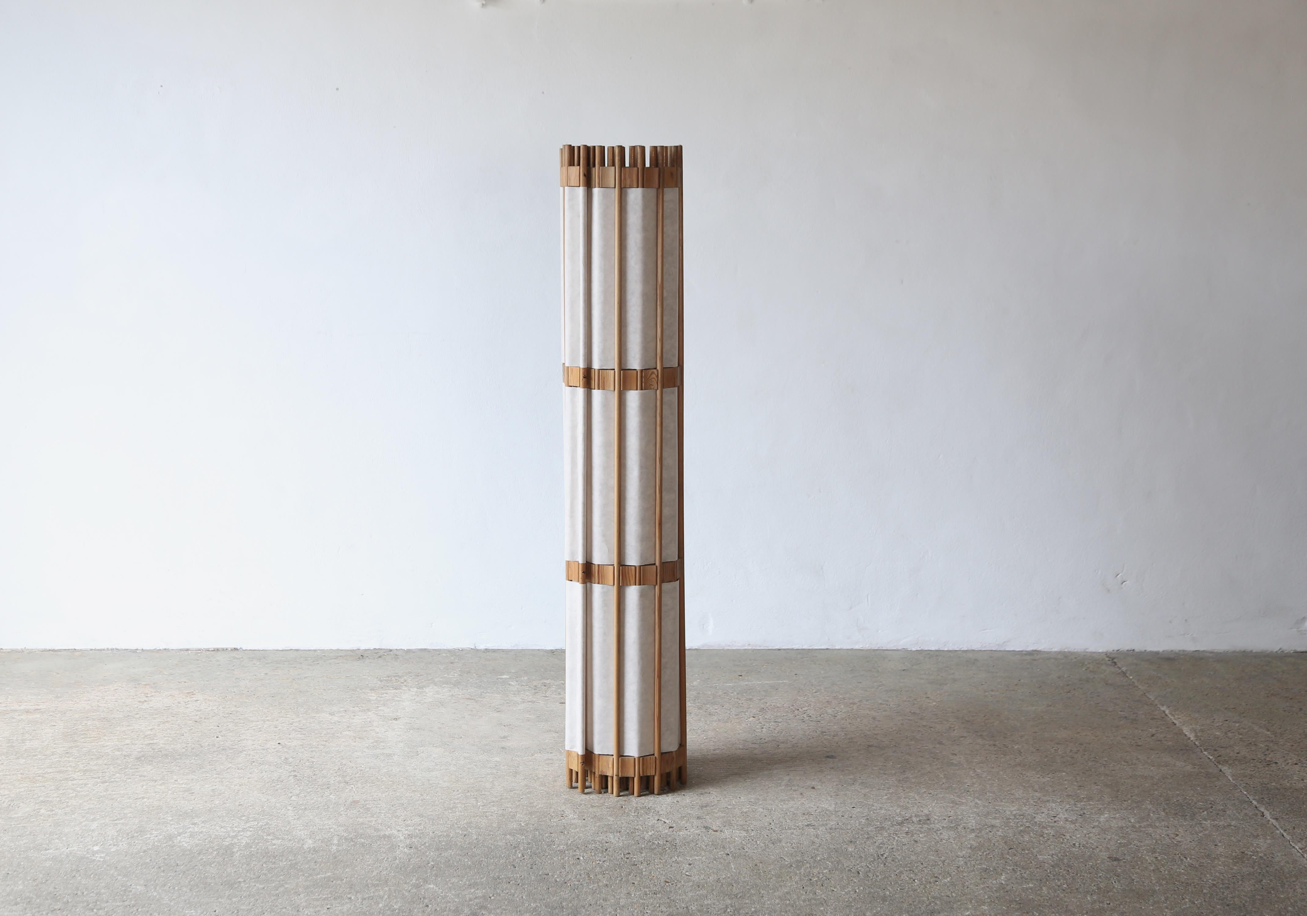 Swedish Rare Pine Screen / Room Divider, Sweden, 1960s/70s For Sale