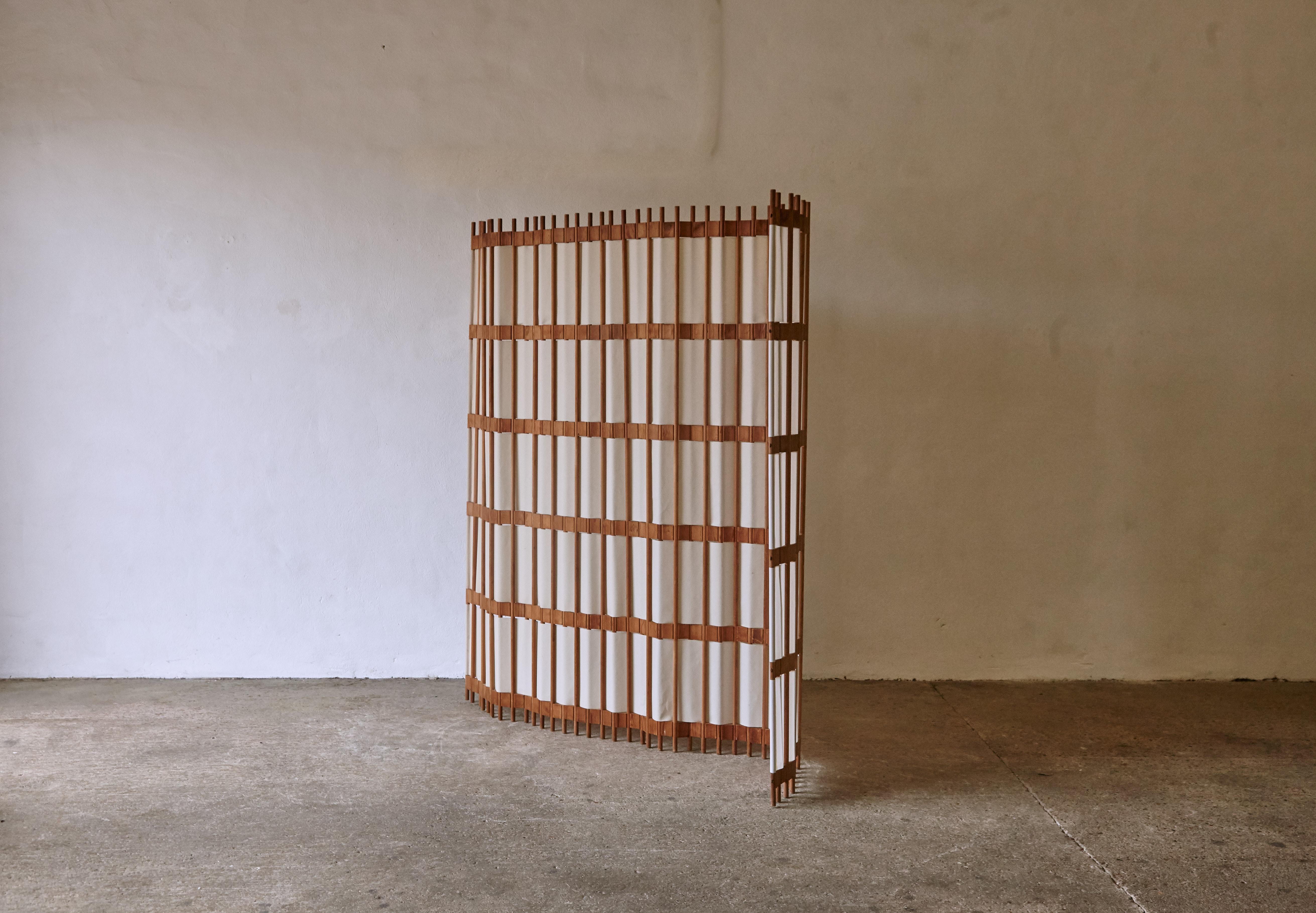 Rare Pine Screen / Room Divider, Sweden, 1960s/70s In Good Condition In London, GB