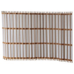 Rare Pine Screen / Room Divider, Sweden, 1960s/70s