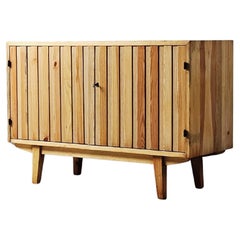 Rare pine sideboard by Göran Malmvall for Svensk fur, Sweden, 1940s