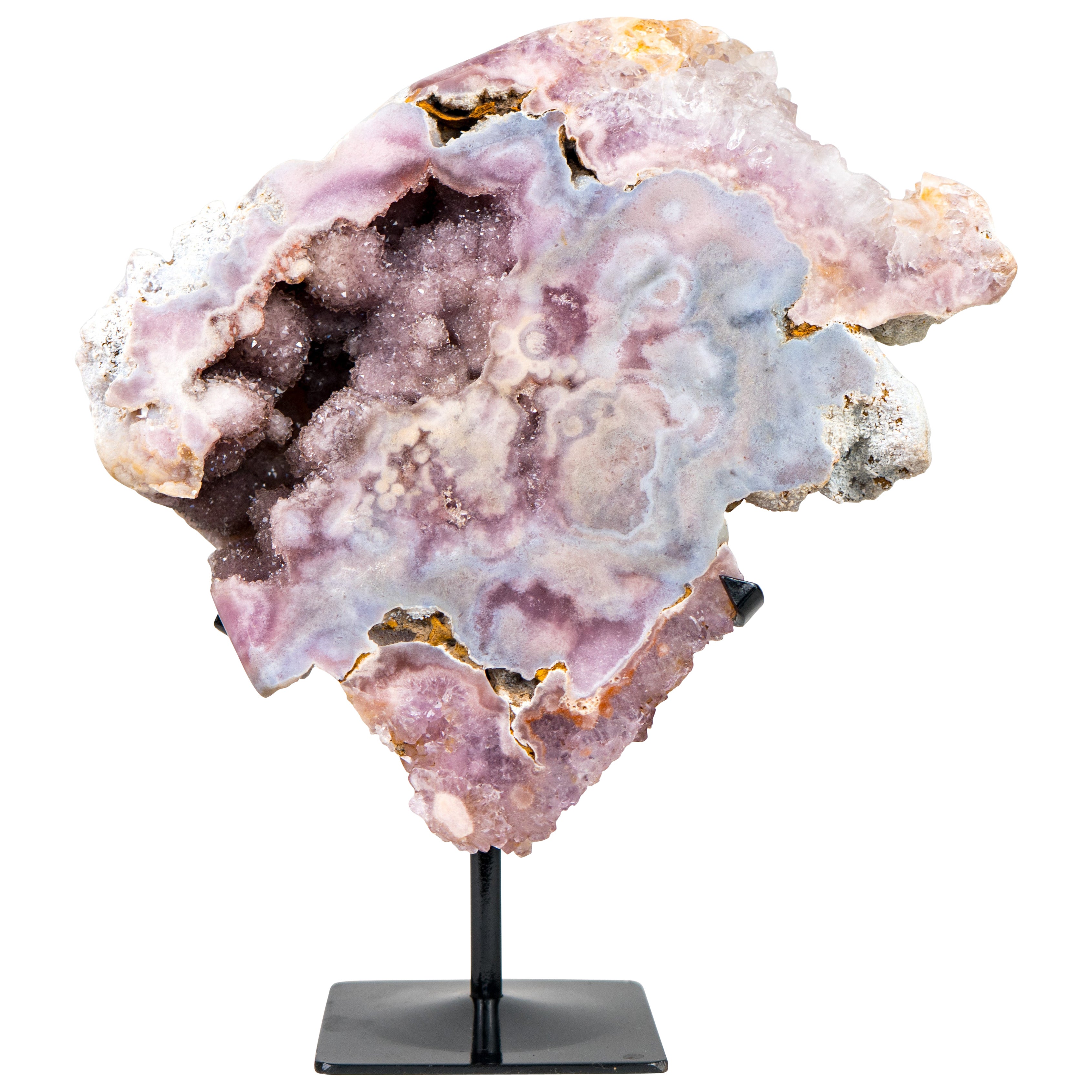 Rare Pink Amethyst Geode with Sparkling Purple and Pink Druzy