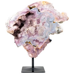Rare Pink Amethyst Geode with Sparkling Purple and Pink Druzy