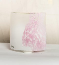 Rare Pink and White "Confetti" Murano Vetri Glass Table Lamp