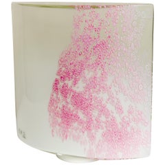 Rare Pink and White "Confetti" Murano Vetri Glass Table Lamp