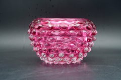 Rare Pink Barovier e Toso Bugnato Vase