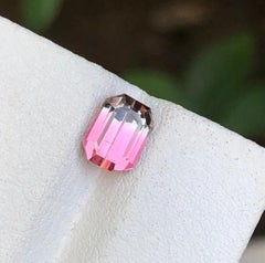 Pink Bicolor Natural Tourmaline Ring Loose Gemstone, 1.75 Ct-Emerald/Octagon Cut