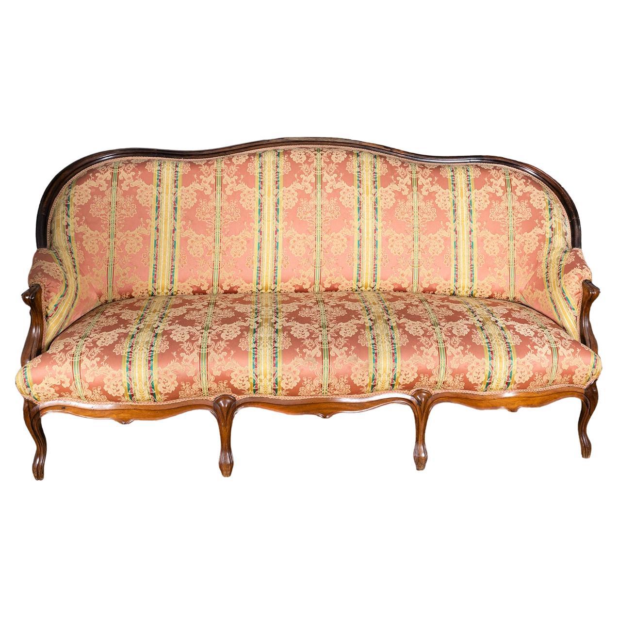 Rare Pink Canapé 19th Century